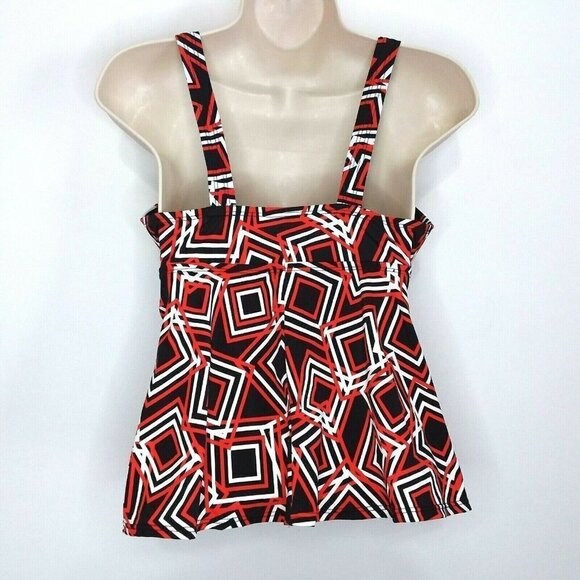 Inches Off Women's Geo Print Tankini Top - Picture 2 of 7